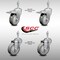 Service Caster 4 Inch SS Gray Polyurethane 3/8 Inch Threaded Stem Caster Total Lock Brake, 2PK SCC-SSTSTTL20S414-PPUB-381615-2-S-2 - alternate 1